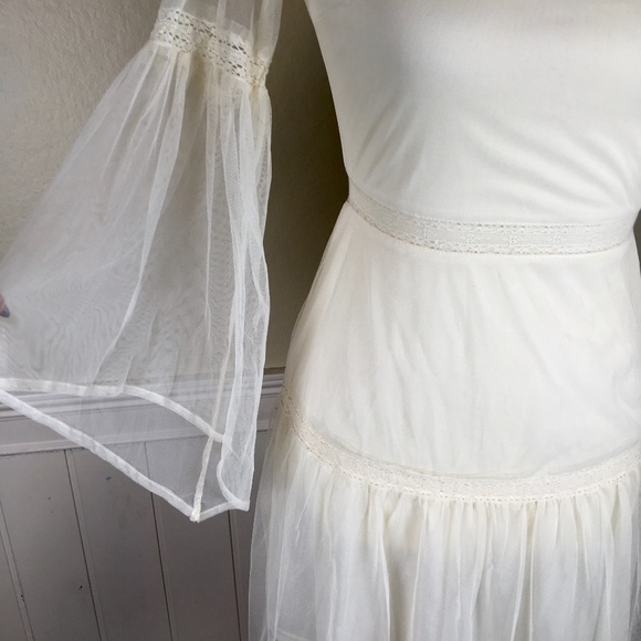 ALTAR'D STATE Bell Sleeve Gauzy "Romance Dress" XS - Picture 3 of 8